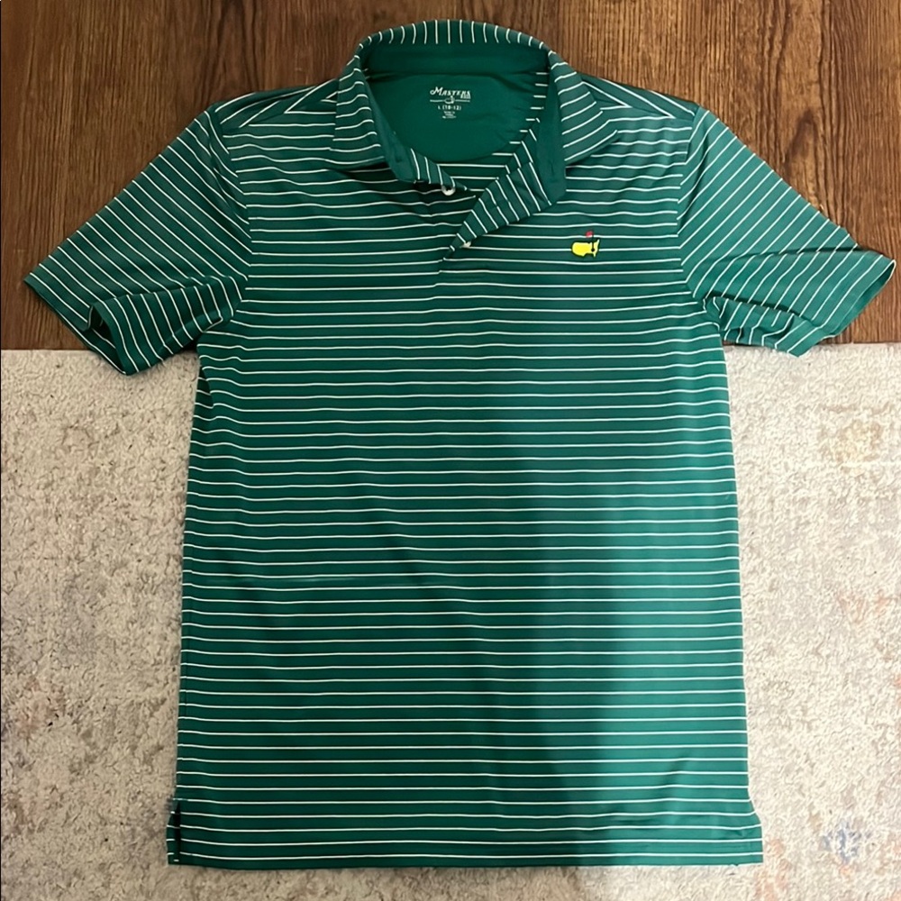 Masters Green and White Polo Shirt for Casual Wear